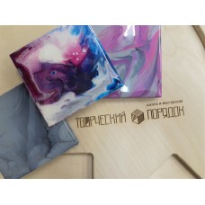 Подставки в технике Resin Art с эпоксидной смолой. Подставки в технике Resin Art с эпоксидной смолой.