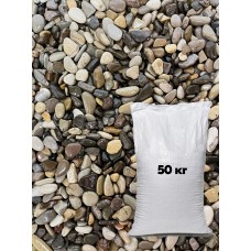 Черноморская галька для каменного ковра мешок 50 кг (5-10 мм)